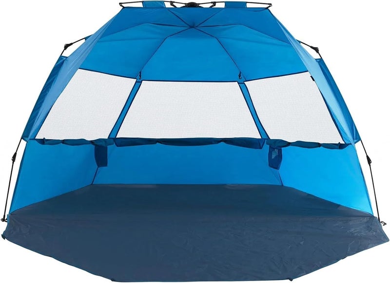AlvantorÂ® Beach Tent Beach Umbrella Outdoor Sun Shelter Cabana Automatic Pop Up UPF 50+ Sun Shade Portable Camping Hiking Canopy Easy Setup Windproof Randomly Send Old or New Model - Image 1